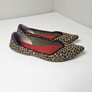 Rothy's The Point “Little Cat” Animal Print Flats Shoes W9 9
